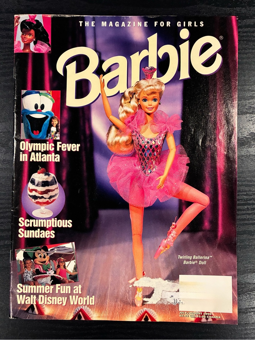 Vintage BARBIE The Magazine for Girls, July/August 1996, ©1996 Mattel, Inc.